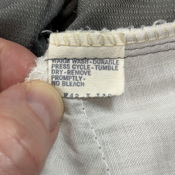 Vintage Levi's Sta-Prest Micro Corduroy Pants Mens 40x27 Gray Talon Zip USA 80s - Picture 9 of 16